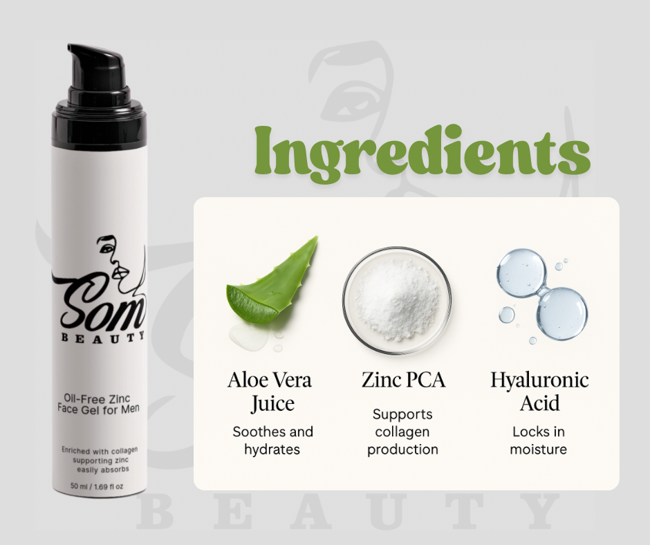 Oil-Free Zinc Face Gel for Men