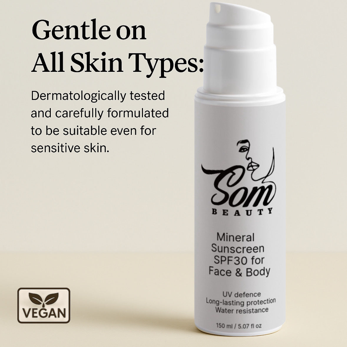 Mineral Sunscreen SPF30 for Face & Body, no tint