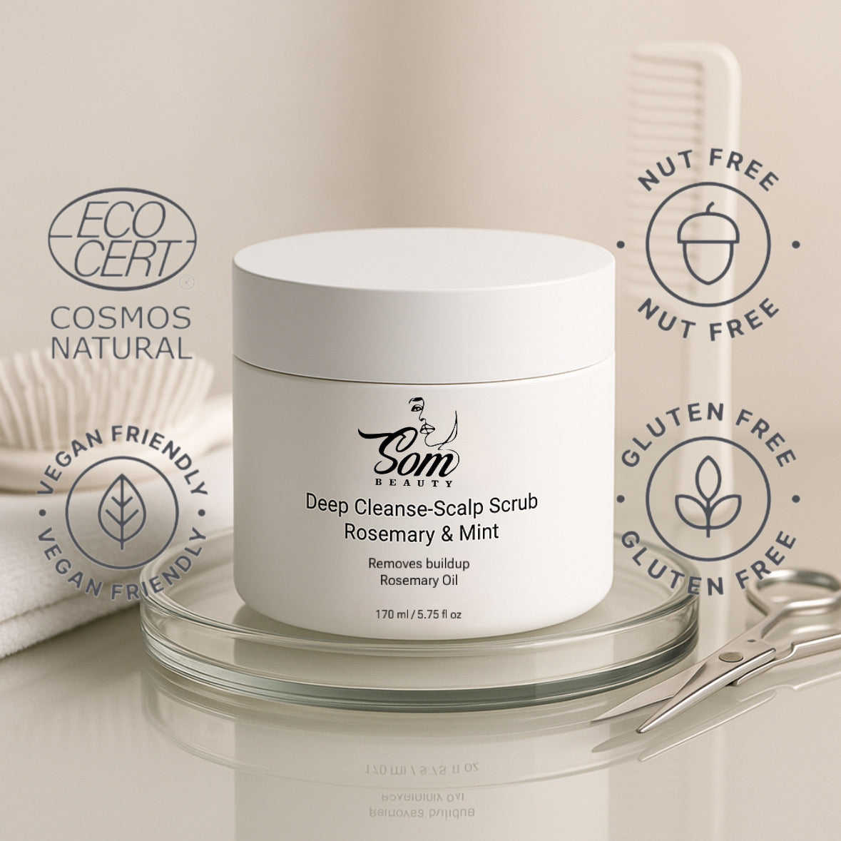Deep Cleanse Scalp Scrub, Rosemary & Mint
