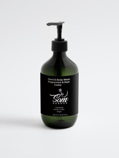 Hand & Body Wash, Peppermint & Dark Cedar