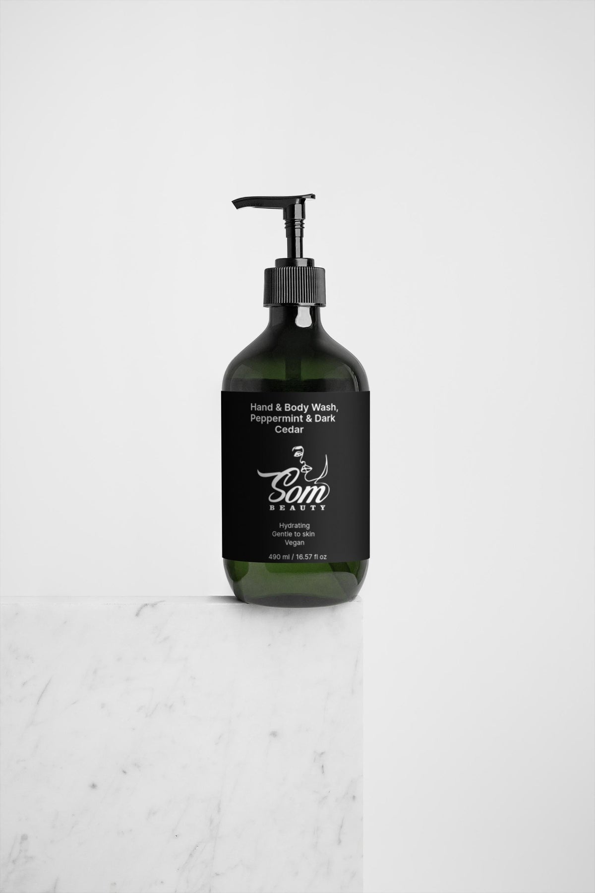 Hand & Body Wash, Peppermint & Dark Cedar
