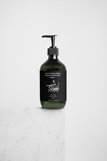 Hand & Body Wash, Peppermint & Dark Cedar