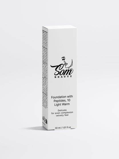 Foundation with Peptides, 10 Light Warm